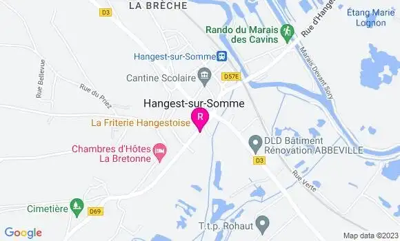 Localisation Restaurant  La Friterie Hangestoise