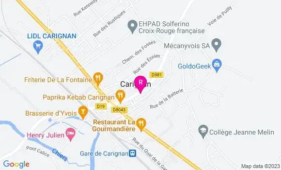 Localisation Restaurant  L