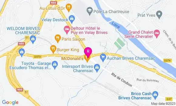 Localisation Fast Food Mc Donald