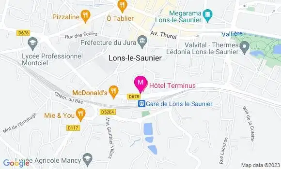 Localisation Kebab de la Gare