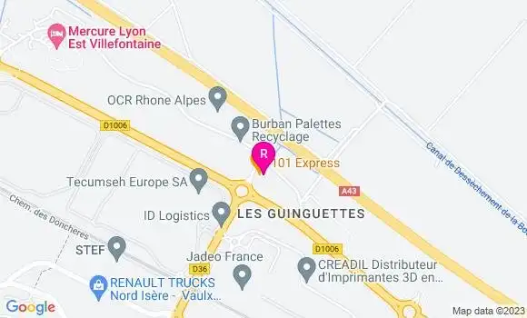 Localisation Restaurant  101 Express