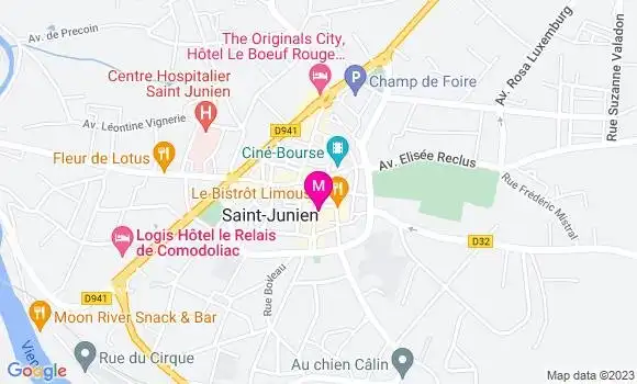 Localisation Restaurant  Burger sur Vienne