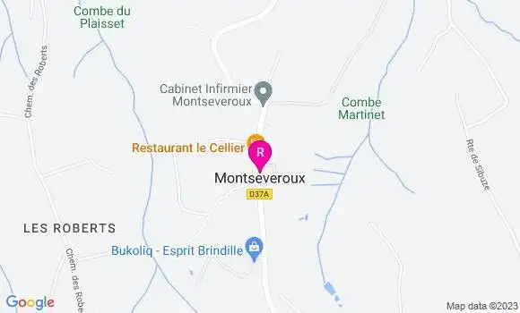Localisation Pizzeria Le Relais de Montseveroux
