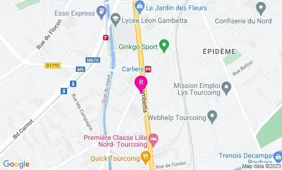 Localisation Pizzeria Pizza Gambetta