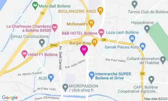 Localisation Fast Food Subway