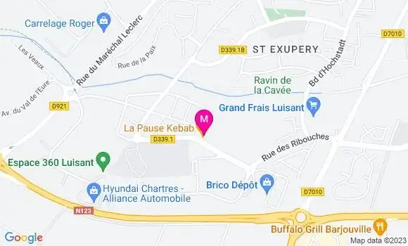 Localisation La Pause Kebab