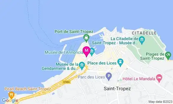 Localisation Restaurant Grec Opa Saint Tropez