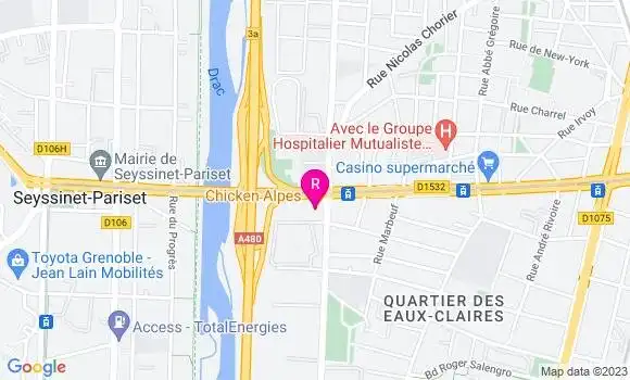 Localisation Restaurant  Chicken Alpes