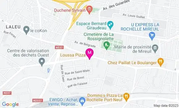 Localisation Restaurant  Loussa Pizza