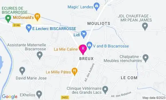 Localisation Restaurant  Le 40 Biscarrosse