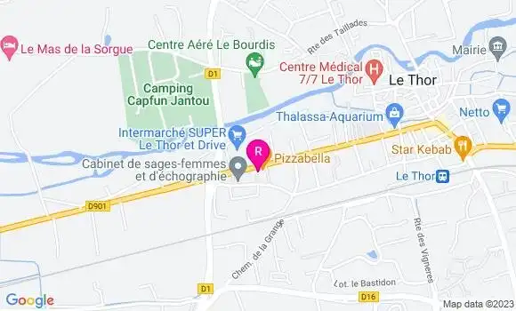 Localisation Pizzeria Pizzabella