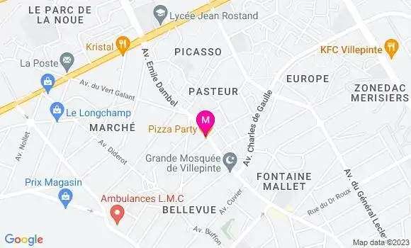 Localisation Pizzeria Pizza Party