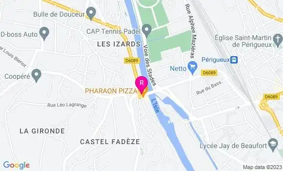 Localisation Pizzeria Pharaon Pizza