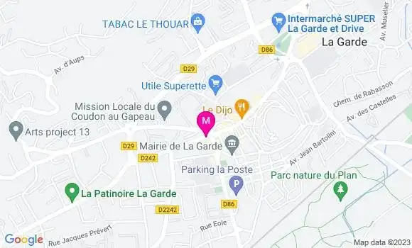 Localisation Restaurant Snack Le Palmier