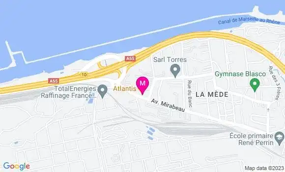 Localisation Restaurant Bar Atlantis