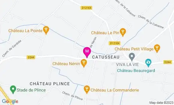 Localisation Pizzeria de Pomerol