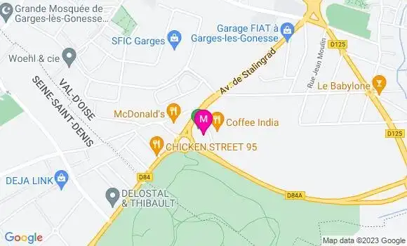 Localisation Fast Food Kfc