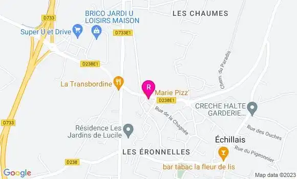 Localisation Pizzeria Marie Pizz