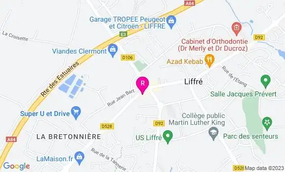 Localisation Restaurant  Au Comptoir des Pizzas