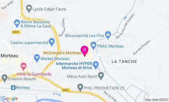 Localisation Restaurant  Mc Donald