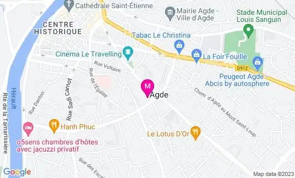 Localisation Sandwicherie Omar et Fred