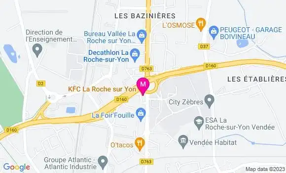 Localisation Fast Food Kfc