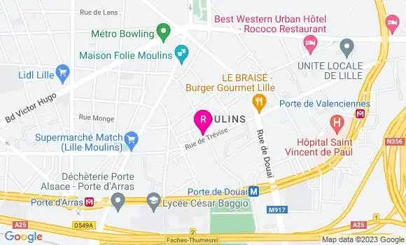 Localisation Restaurant  La Fringale