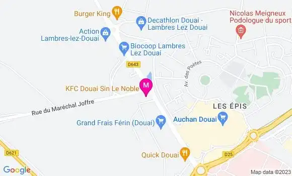 Localisation Fast Food Kfc
