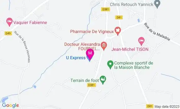 Localisation Vigneux Kebab