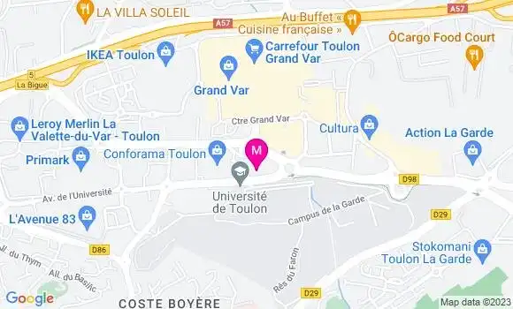 Localisation Fast Food Kfc