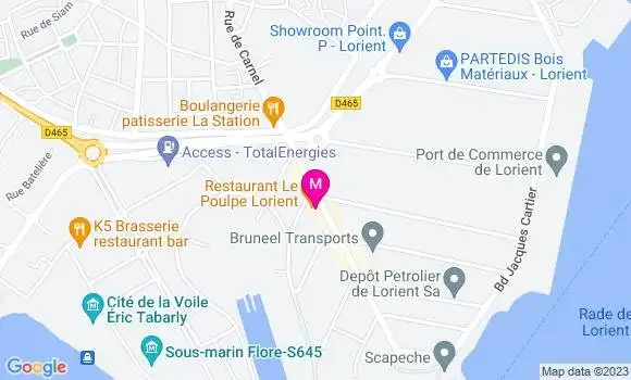Localisation Restaurant  Méridien West