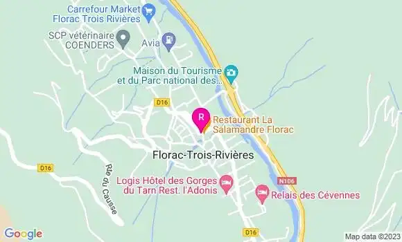 Localisation Restaurant  La Salamandre