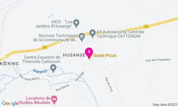 Localisation Pizzeria Gusto Pizza