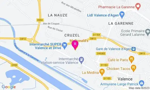 Localisation Fast Food Mc Donald