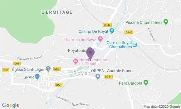 Localisation Restaurant Bar Le Cintra