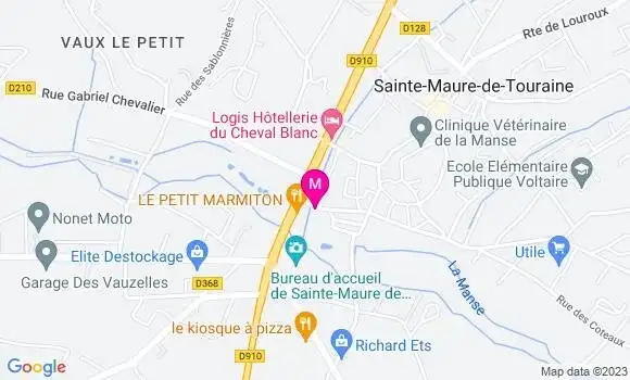 Localisation Restaurant  La Reine de Sainte Maure