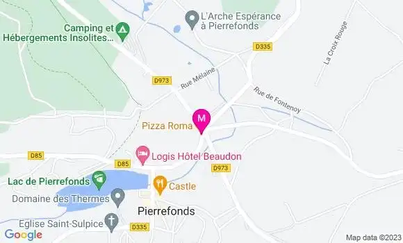 Localisation Pizzeria Pizza Roma