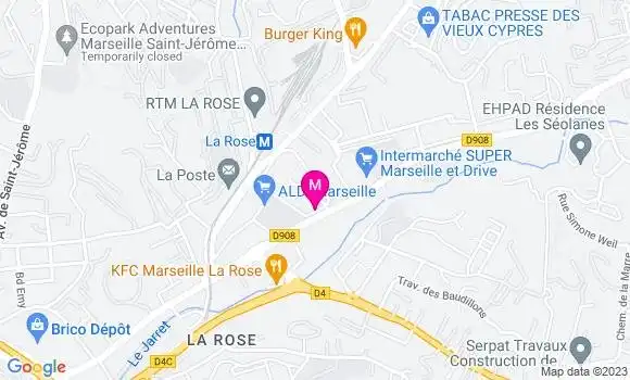 Localisation Restaurant  Pizza Massilia