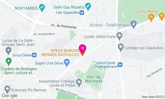 Localisation Restaurant  Speed Burger