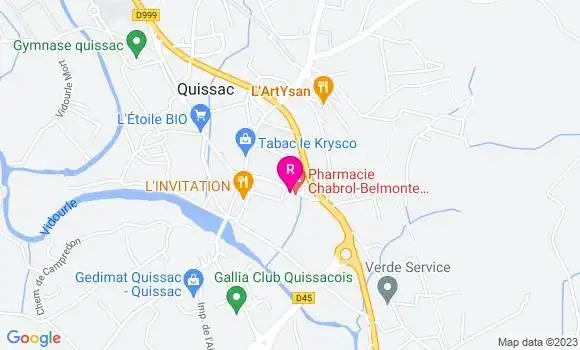 Localisation Restaurant  Le P