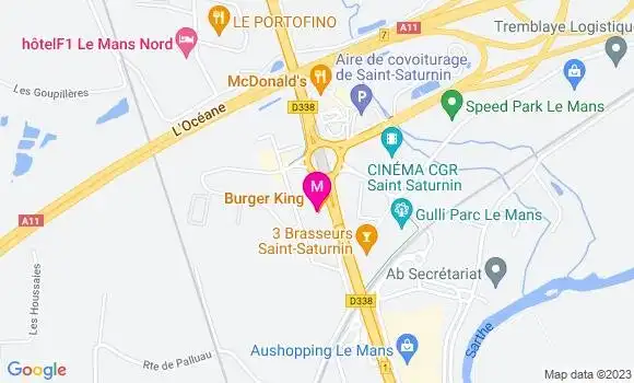 Localisation Fast Food Burger King