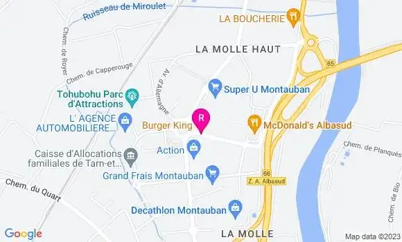 Localisation Fast Food Burger King