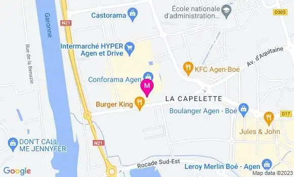 Localisation Restaurant  Burger King