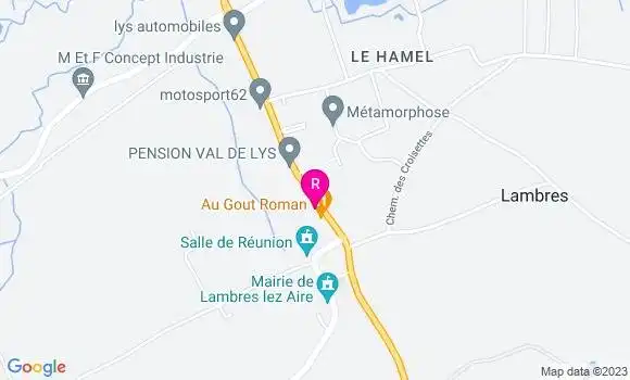 Localisation Pizzeria Au Gout Roman