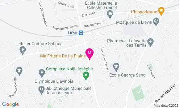 Localisation Restaurant  Ma Friterie de la Plaine