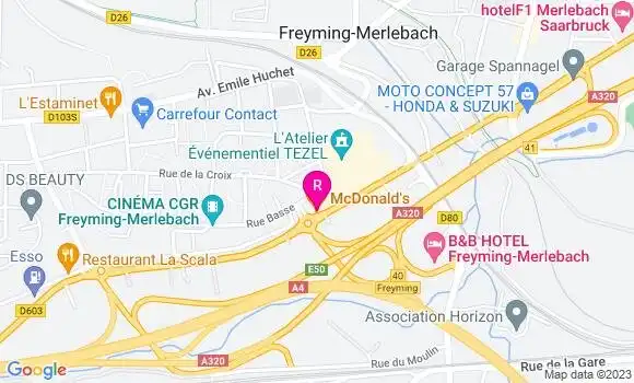 Localisation Fast Food Mc Donald