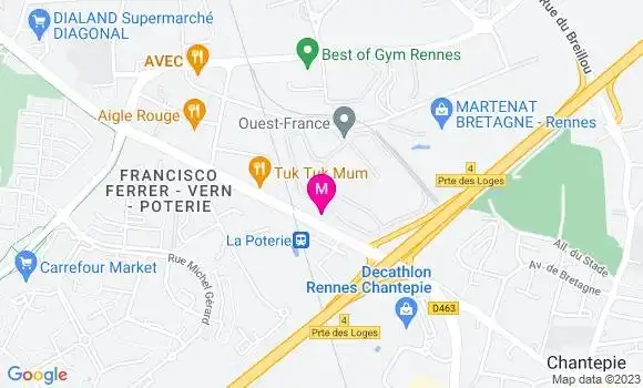 Localisation Restaurant  Augustin