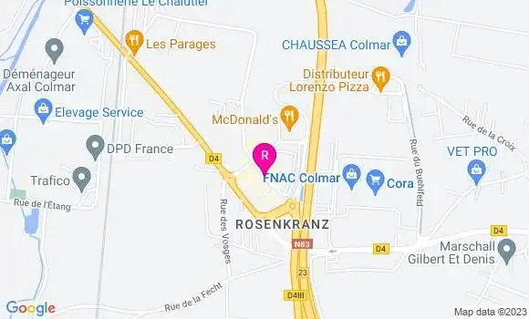 Localisation Fast Food Kfc