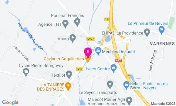 Localisation Restaurant  Caviar et Coquillettes