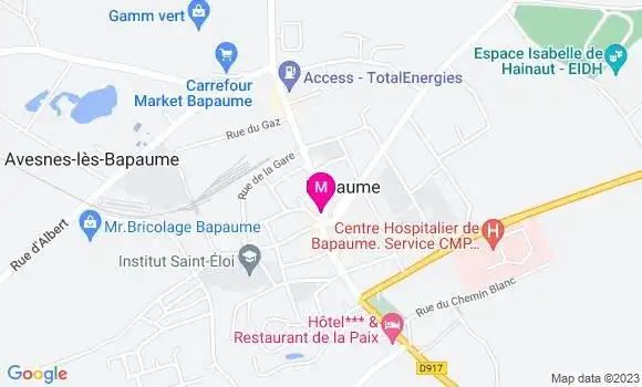 Localisation Kebab de Bapaume